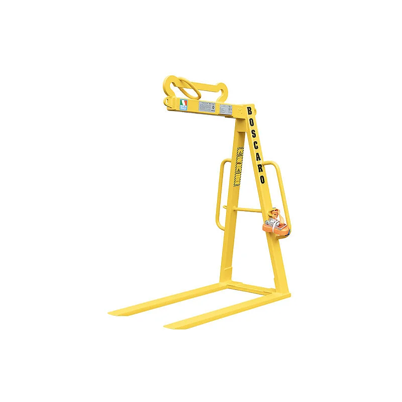 Manual balancing crane fork with height and width not adjustable
