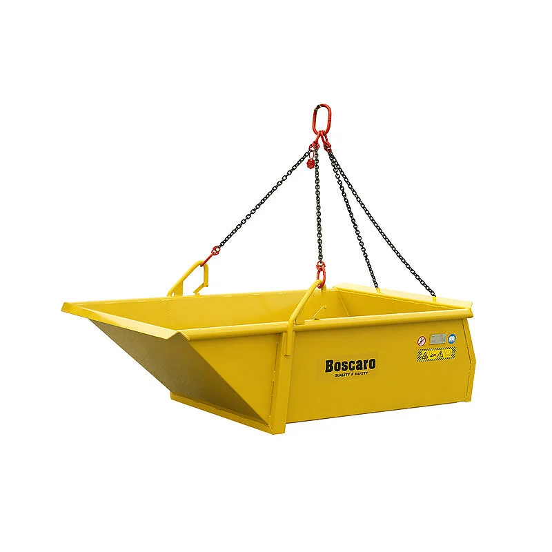 Crane lifting bin with 4 legs chain