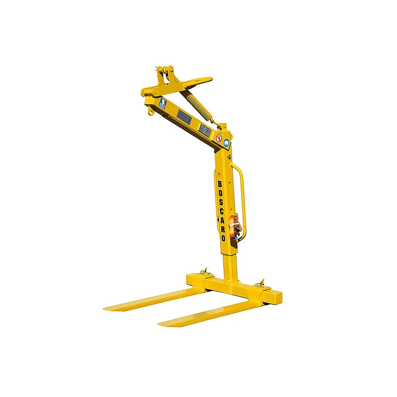 Self levelling crane fork with telescopic height