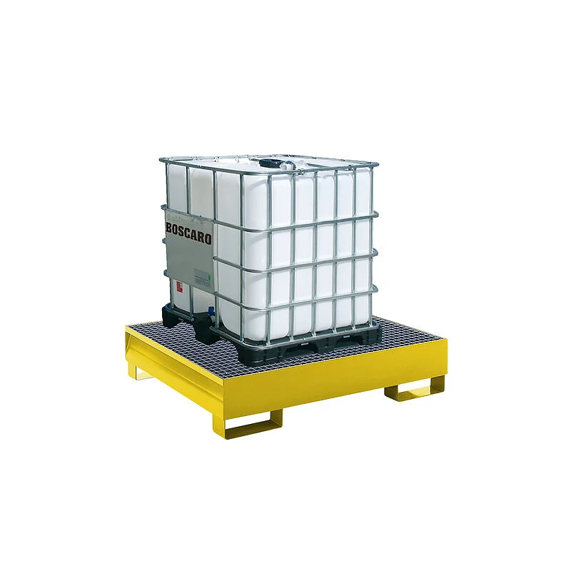 Steel IBC spill containment pallet