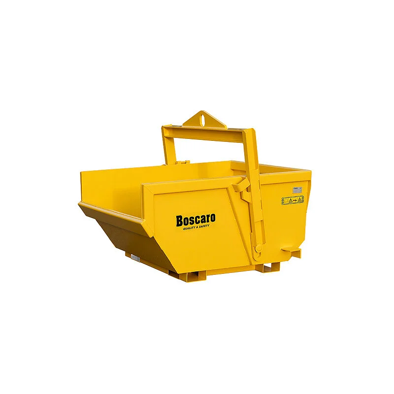 Forklift self-dumping bin