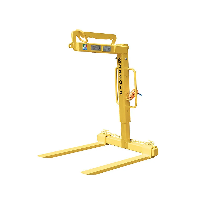 Manual balancing crane fork telescopic in height