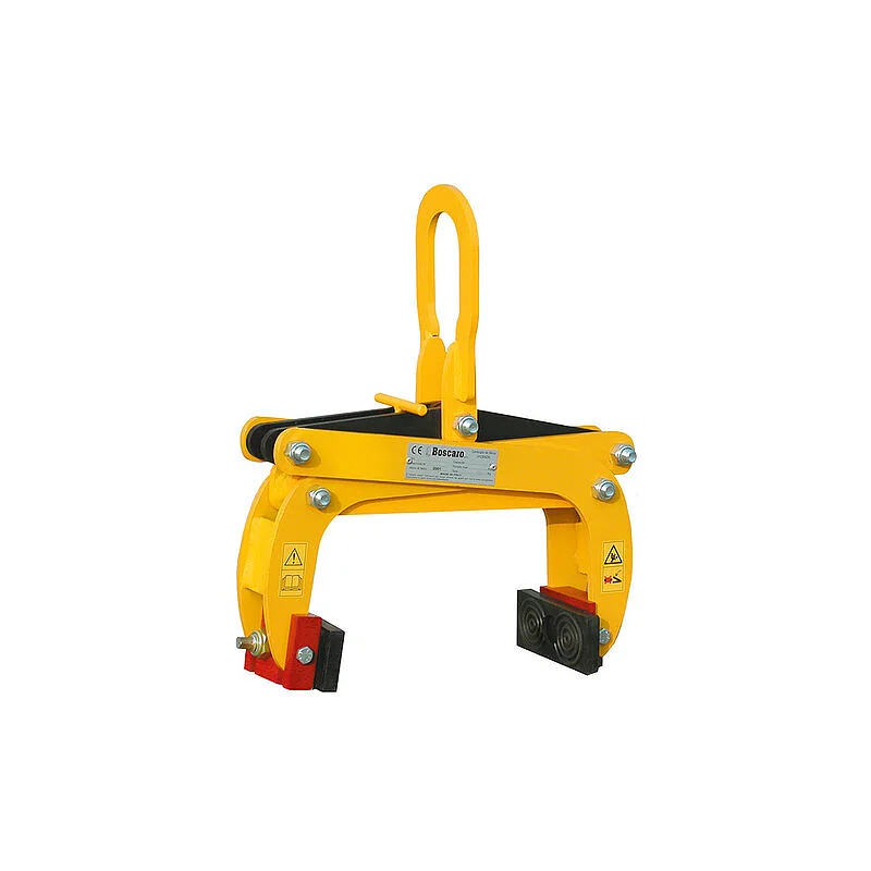 Lifting clamps with rotating rubber plates