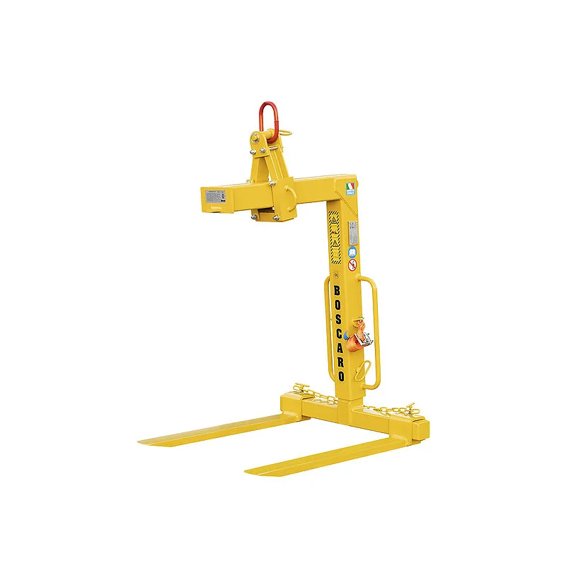 Manual balance crane fork with height and forks adjustable