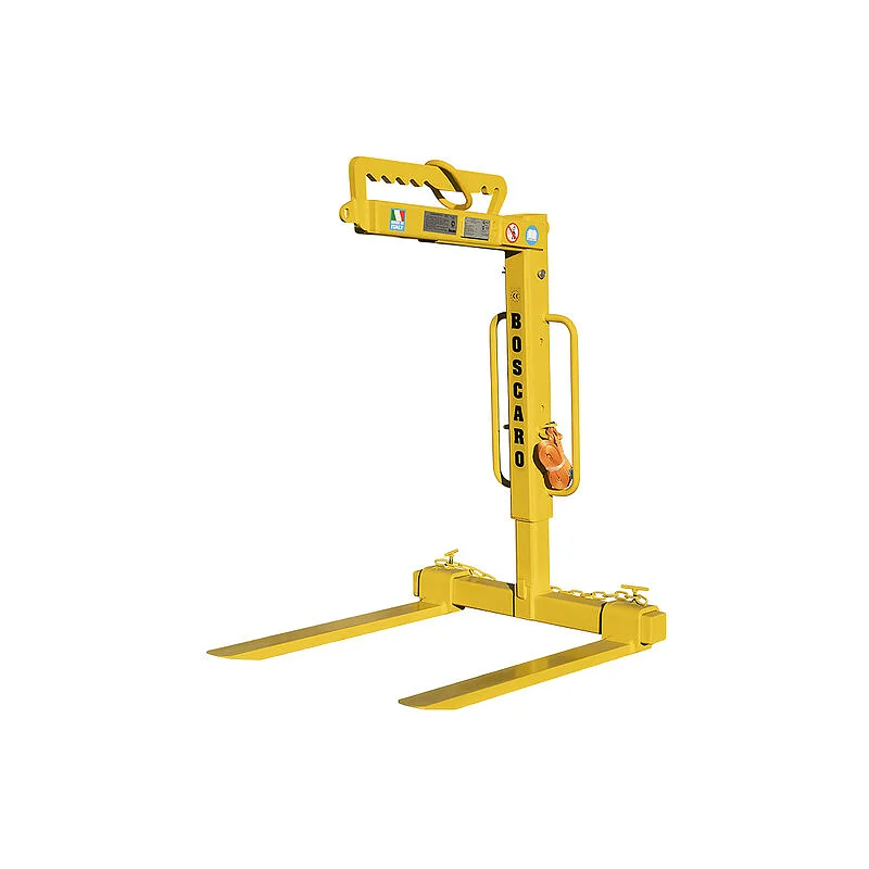 Manual balancing crane fork telescopic in height